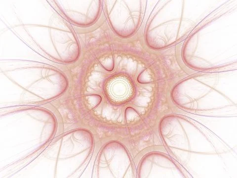 Spiral digital art. An abstract computer generated modern spiral fractal elem Illustrazione stock