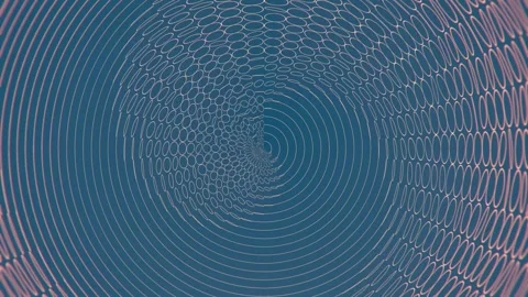 Spiral diverging wave of rotating planar circles. 3d rendering loop animation 4K Stock Footage 241324609