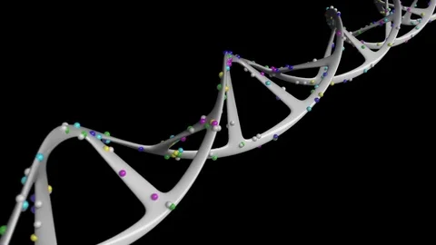 Spiral DNA with an alpha channel Stockbeeldmateriaal 83933192