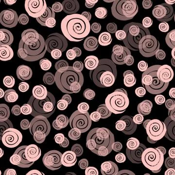 Spiral doodle. Seamless pattern. Hand drawing. Stock Illustration