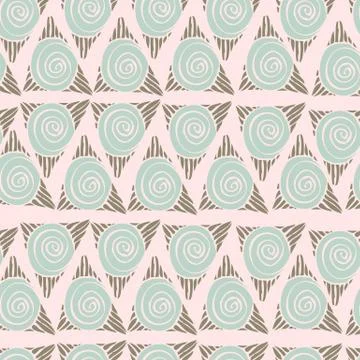 Spiral doodle. Seamless pattern. Hand drawing. Illustrazione stock