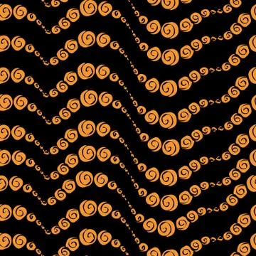 Spiral doodle. Seamless pattern. Hand drawing. Illustrazione stock
