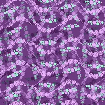 Spiral doodle. Seamless pattern. Hand drawing. Stock Illustration