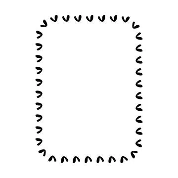 Spiral Dot Rounded Square Border Frame Decorative Vector Stock Illustration