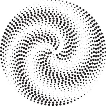 Spiral of doted circles Stock Illustration