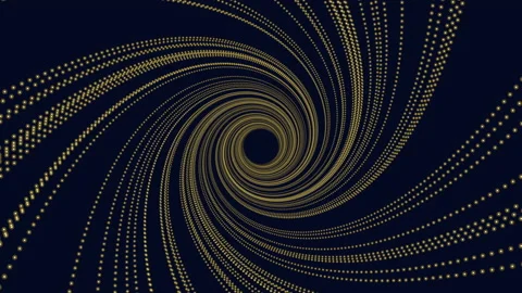 Spiral dots and lines on dark gradient Stock Footage 209505469