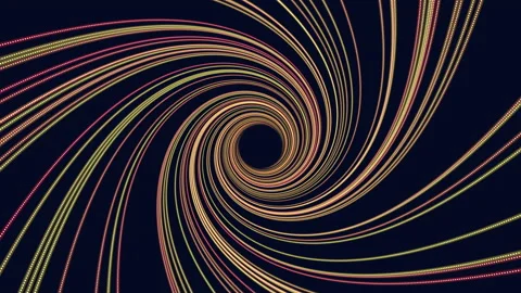 Spiral dots and lines on dark gradient Stock Footage 209505576
