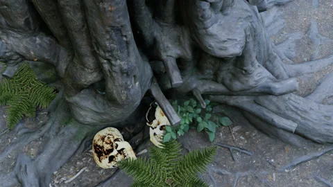 Spiral down to Skulls Stock Footage 171424361