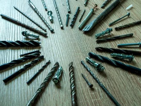 Spiral Drill set Stock Photos