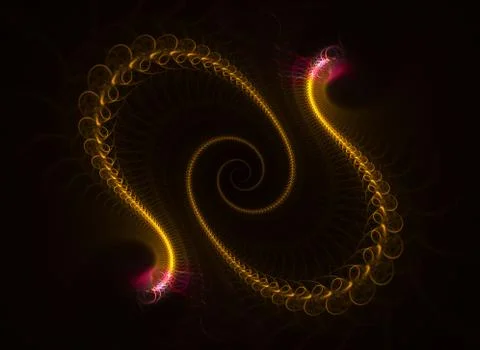 Spiral effect abstract fractal pattern background. Illustrazione stock