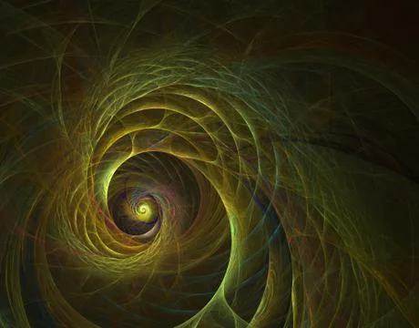 Spiral effect abstract fractal pattern background. Illustrazione stock