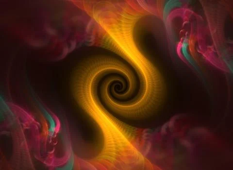 Spiral effect abstract fractal pattern background. イラスト素材