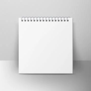 Spiral Empty Notepad Blank Mockup. Template For Advertising Branding, Corporate Stock Illustration