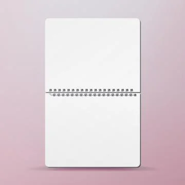 Spiral Empty Notepad Blank Mockup. Template For Advertising Branding, Corporate Illustrazione stock