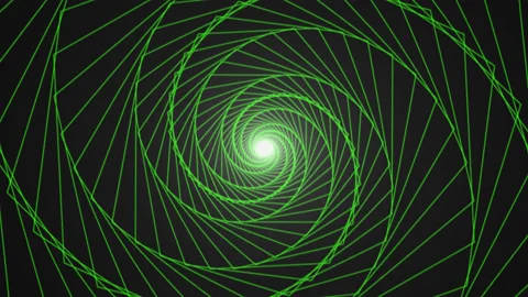 Spiral endless loopable geomateric pattern hypnotic swirl repeat twist futuri Stock Footage 150272746