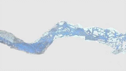 Spiral flow of blue transparent liquid Stock Footage 308713279