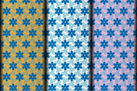 Spiral flower style vector eps pattern design template. Stock Illustration