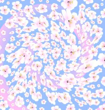 Spiral flowers Stock Illustration