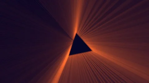 Spiral futuristic triangles pattern in vertigo on black gradient Stock Footage 242432054