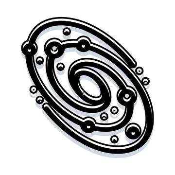 Spiral galaxy cosmic icon design concept Stock Illustration
