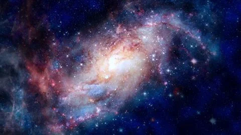 Spiral galaxy creative background. Elements of this image furnished by NASA. 스톡 사진