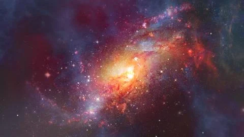 Spiral galaxy creative background. Elements of this image furnished by NASA. Stock Photos