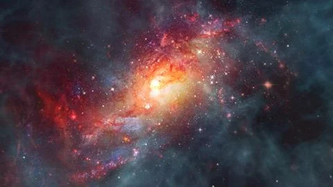 Spiral galaxy creative background. Elements of this image furnished by NASA. 스톡 사진