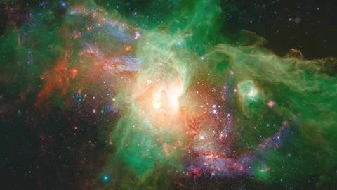 Spiral galaxy creative background. Elements of this image furnished by NASA. Stock Photos