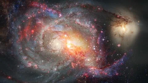 Spiral galaxy creative background. Elements of this image furnished by NASA. 스톡 사진