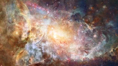 Spiral galaxy creative background. Elements of this image furnished by NASA. Stock Photos