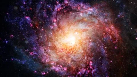 Spiral galaxy creative background. Elements of this image furnished by NASA. 스톡 사진