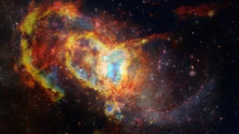 Spiral galaxy creative background. Elements of this image furnished by NASA. Stock Photos