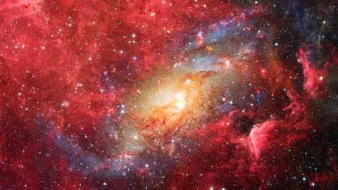 Spiral galaxy creative background. Elements of this image furnished by NASA. 스톡 사진