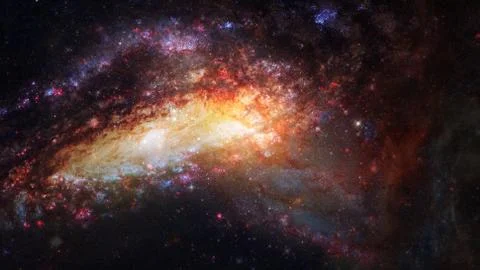 Spiral galaxy creative background. Elements of this image furnished by NASA. Stock Photos