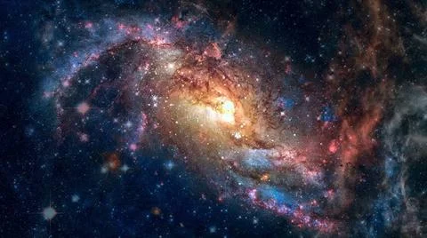 Spiral galaxy creative background. Elements of this image furnished by NAS... Foto stock