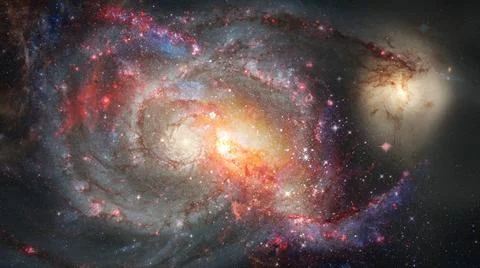 Spiral galaxy creative background. Elements of this image furnished by NAS... 스톡 사진