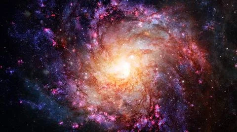 Spiral galaxy creative background. Elements of this image furnished by NAS... 스톡 사진