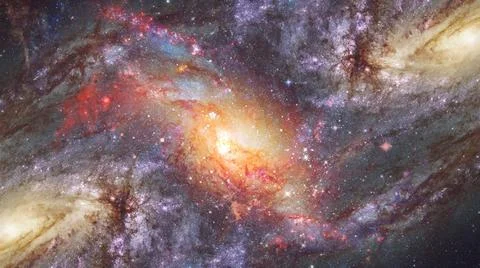 Spiral galaxy creative background. Elements of this image furnished by NAS... Foto stock