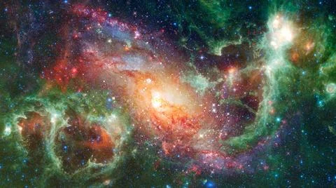 Spiral galaxy creative background. Elements of this image furnished by NAS... Stock Photos