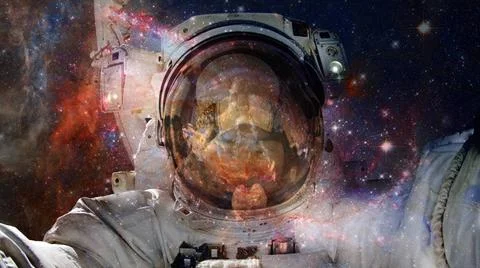 Spiral galaxy creative background. Elements of this image furnished by NAS... Stock Photos