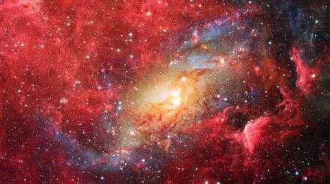 Spiral galaxy creative background. Elements of this image furnished by NAS... Stock Photos