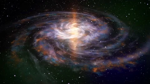 Spiral galaxy in deep space. 3D animation Stock Footage 133645513
