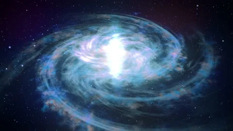 Spiral galaxy in deep space. 3D animation Stock Footage 133690193