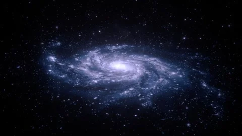 Spiral galaxy in deep space background Stock Footage 333116613
