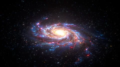 Spiral galaxy in deep space background 動画素材 333116617