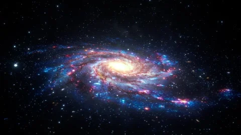 Spiral galaxy in deep space background 動画素材 333116625