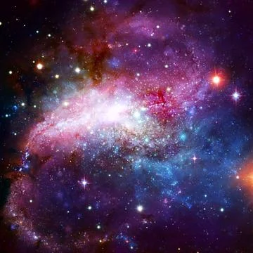 Spiral galaxy in deep space. Stock Photos
