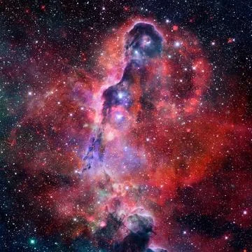 Spiral galaxy in deep space. Stock Photos