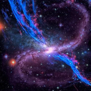 Spiral galaxy in deep space. Foto stock