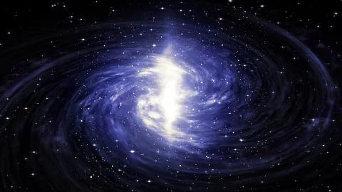 Spiral Galaxy in deep spcae Illustrazione stock